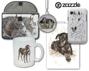 Gift products at Zazzle featuring the art of Kelli Swan
